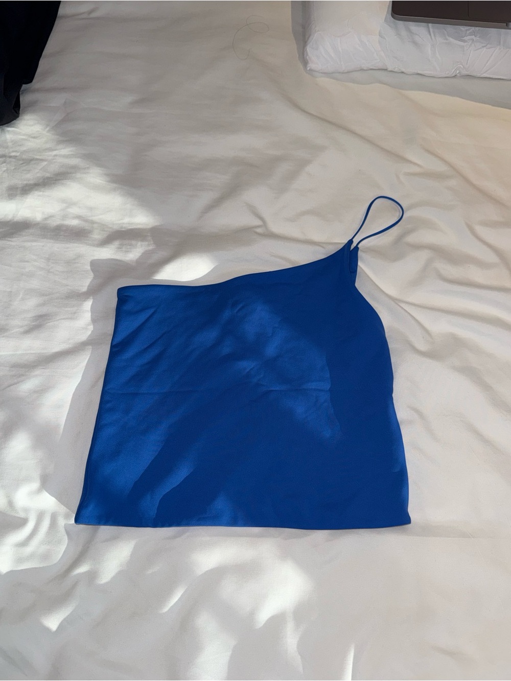 Babaton Cobalt One-Shoulder Asymmetric Cami